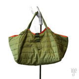 Quilted Carry All Tote | Camo Khaki • Black