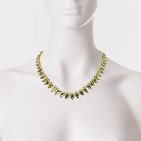 Gold Ribbon & Chain Necklace