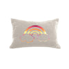 Rainbow Pillow - cream / rainbow pink foil
