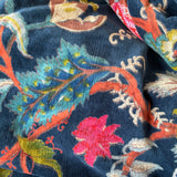 Bohemian Print Cotton Velvet Robe