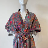 Bohemian Print Cotton Velvet Robe