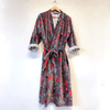 Bohemian Print Cotton Velvet Robe