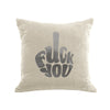 FU Pillow - cream / gunmetal foil