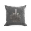 FU Pillow - platinum / gunmetal foil