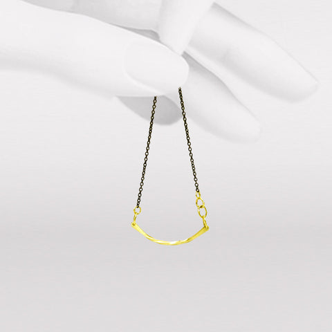Lantern Pendant on Gold Ring Necklace