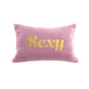 Sexy Pillow - antique pink / gold foil / 12 x 18
