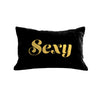 Sexy Pillow - black / gold foil / 12 x 18