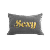 Sexy Pillow - platinum / gold foil / 12 x 18"