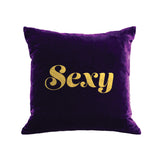 Sexy Pillow - grape / gold foil / 18 x 18"