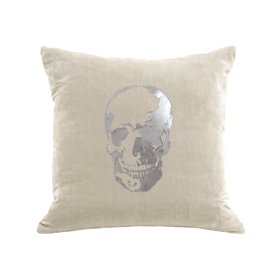 Velvet skull sales pillow