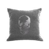 Skull Pillow - platinum / gunmetal foil
