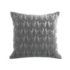 Skull Print Pillow - platinum / gunmetal foil / 18