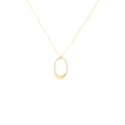 Lantern Pendant on Gold Ring Necklace