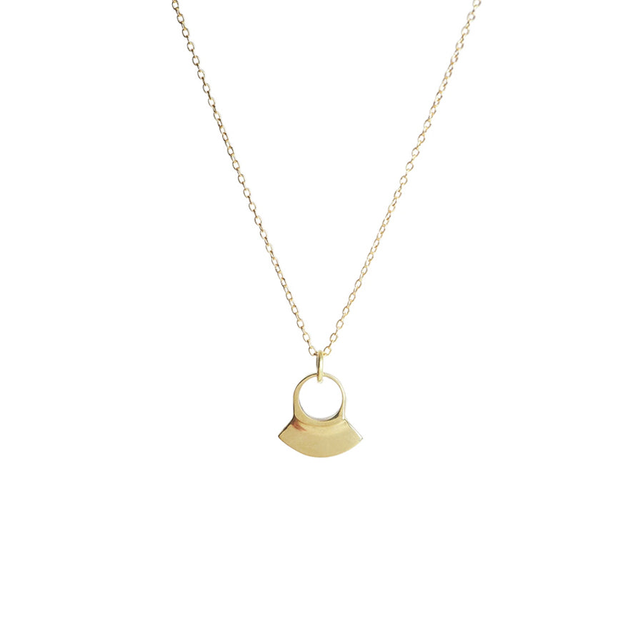 Brass Mini Paddle Necklace