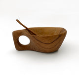 Handmade Olivewood Spice Cup w/Spoon