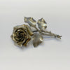 Vintage Sterling Silver Rose Brooch