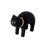 Handmade Japanese Wooden Figurine | Black Cat