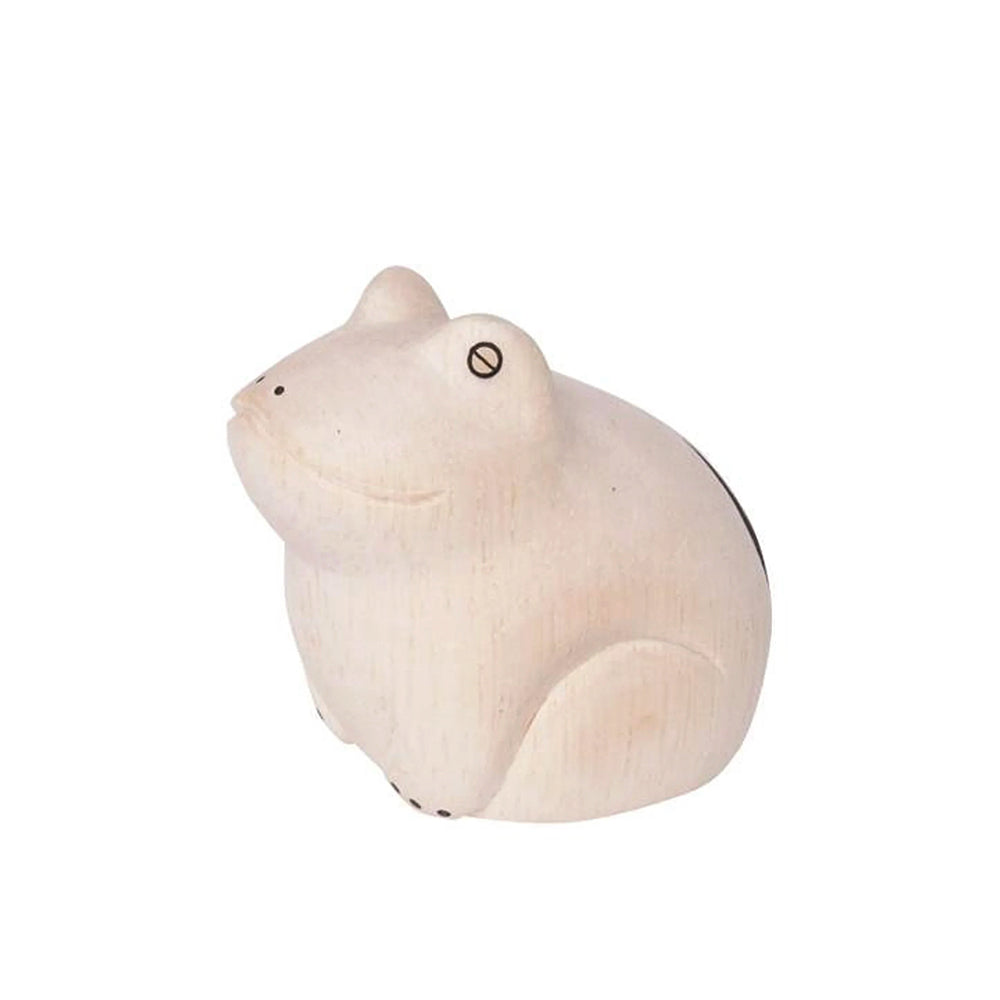 Handmade Japanese Wooden Figurine | Fat Frog
