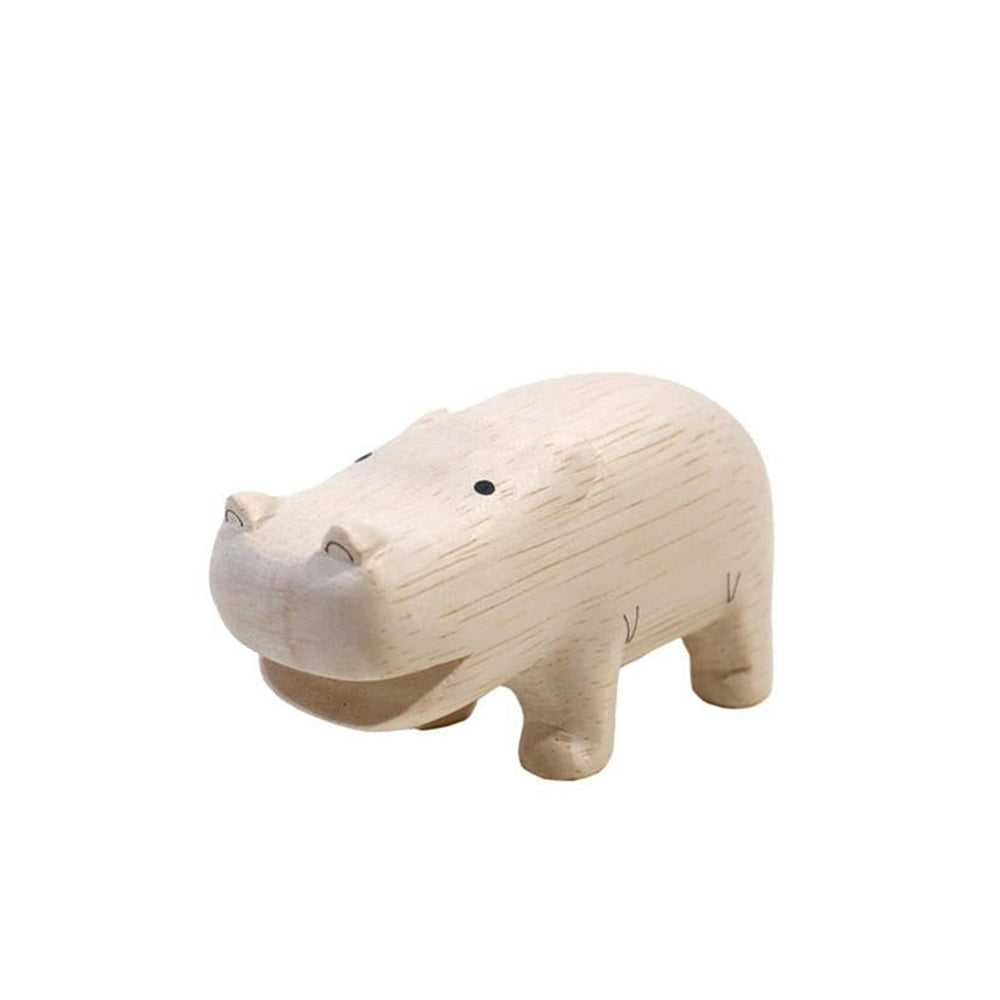 Handmade Japanese Wooden Figurine | Hippo