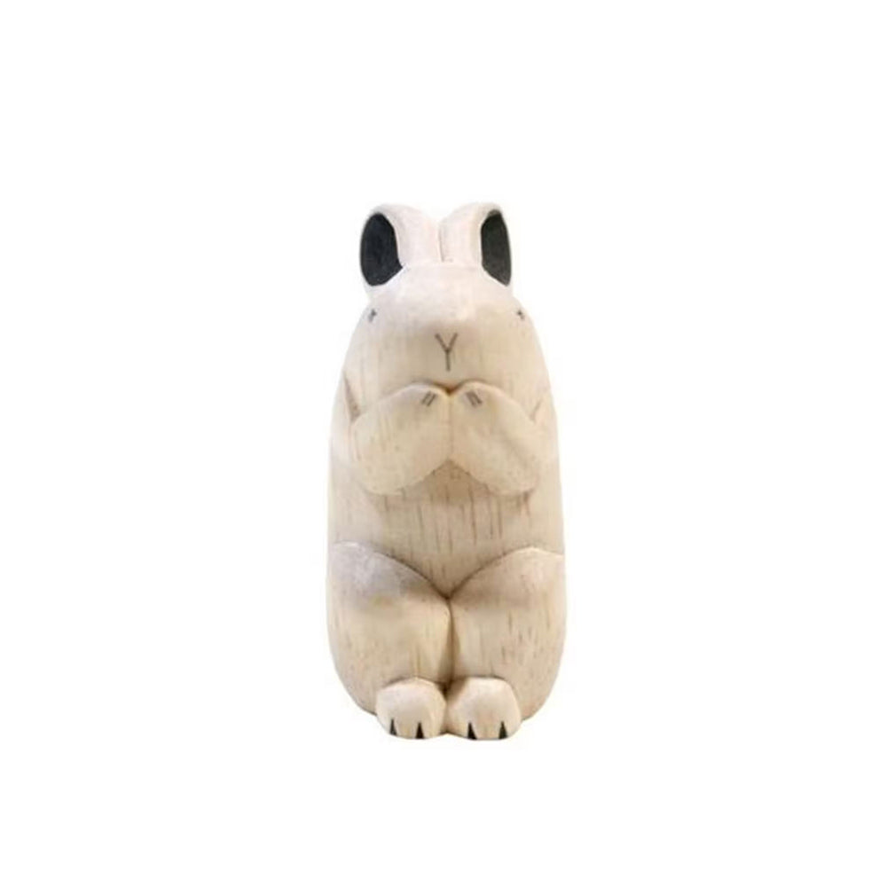 Handmade Japanese Wooden Figurine | Rabbit