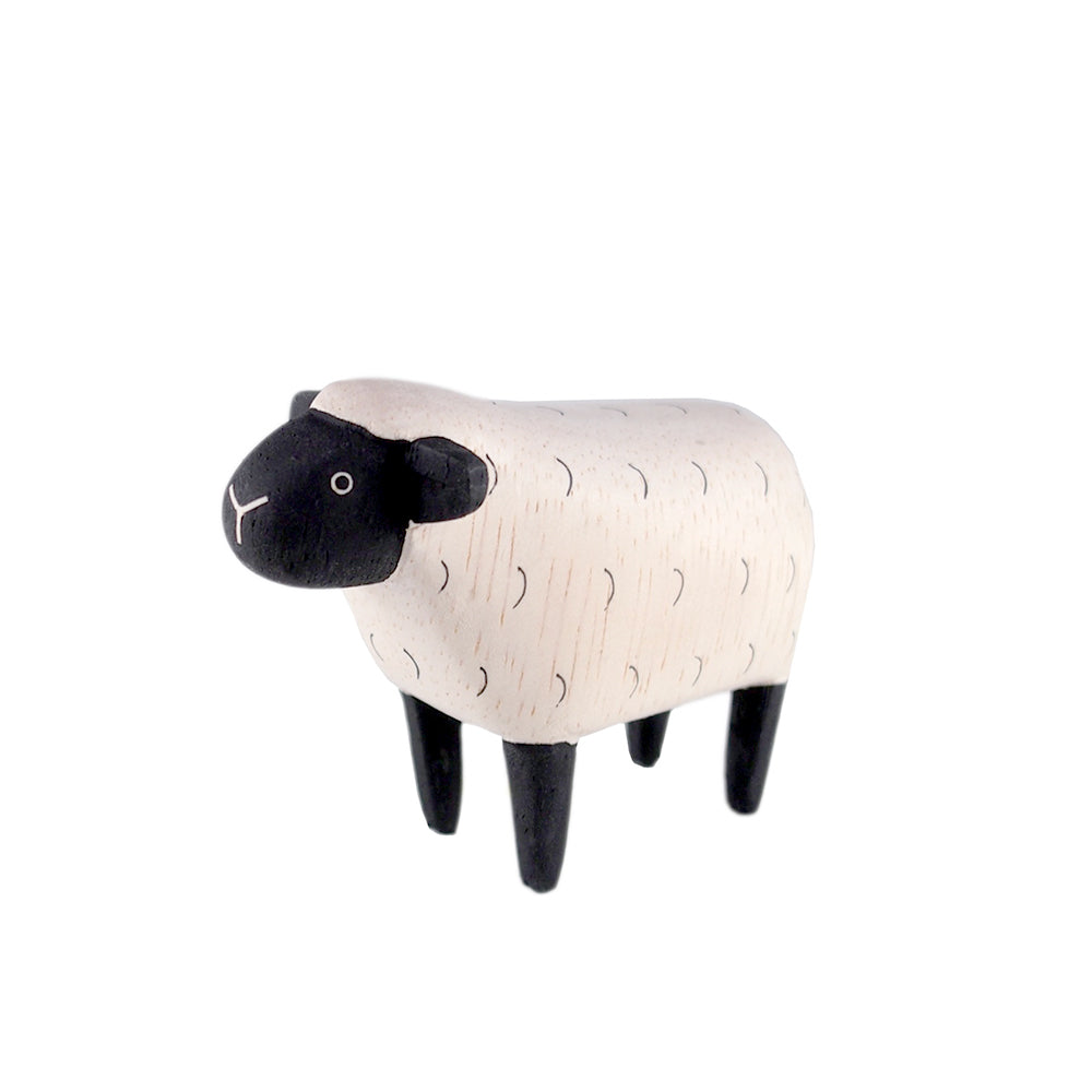Handmade Japanese Wooden Figurine | Sheep