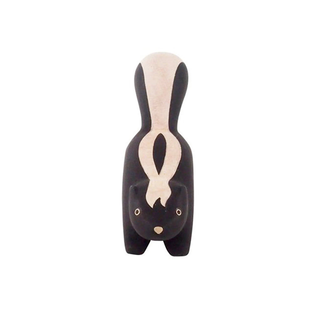 Handmade Japanese Wooden Figurine | Skunk