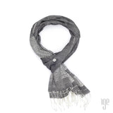 Jacquard Temple Cotton Scarf | Grey