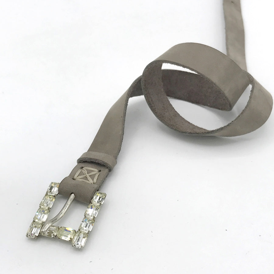 80's Vintage Rhinestone Triple Wrap Buckle Bracelet | One of a Kind