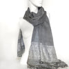 Temple Grid Scarf | Grey