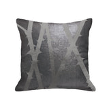 Thorn Pillow - linen black / gunmetal foil / 18 x 18