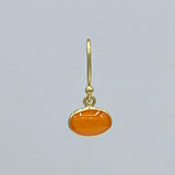 Petite Horizontal Oval Earrings | Carnelian