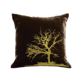 Tree Pillow - chocolate / gold foil