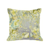 Tree Pillow - light floral / gunmetal foil