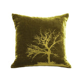 Tree Pillow - moss / gold foil