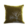 Tree Pillow - moss / gunmetal foil