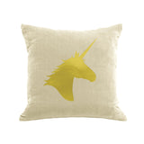 Unicorn Pillow - cream / gold foil