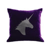 Unicorn Pillow - grape / gunmetal foil