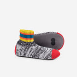 Unisex Varsity Socks Slippers | Black-White