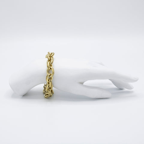 Flat Woven Chain Bracelet | Gold