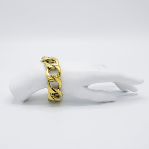 Flat Woven Chain Bracelet | Gold
