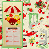 Vintage 60s Felt Grocery Lists | Flower Cart