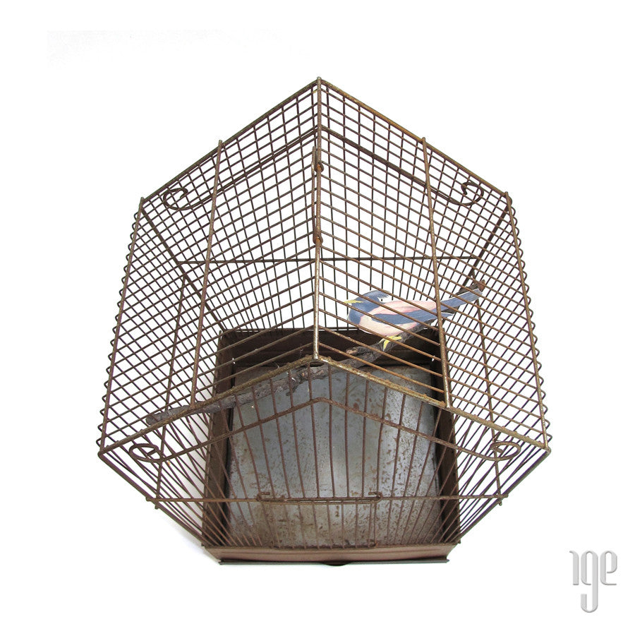 Pair Of Large Brass Bird Cages C.1920.