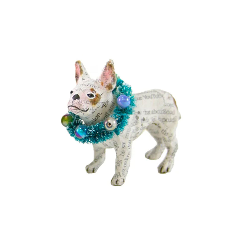 Papier Mâché French Bulldog Ornament