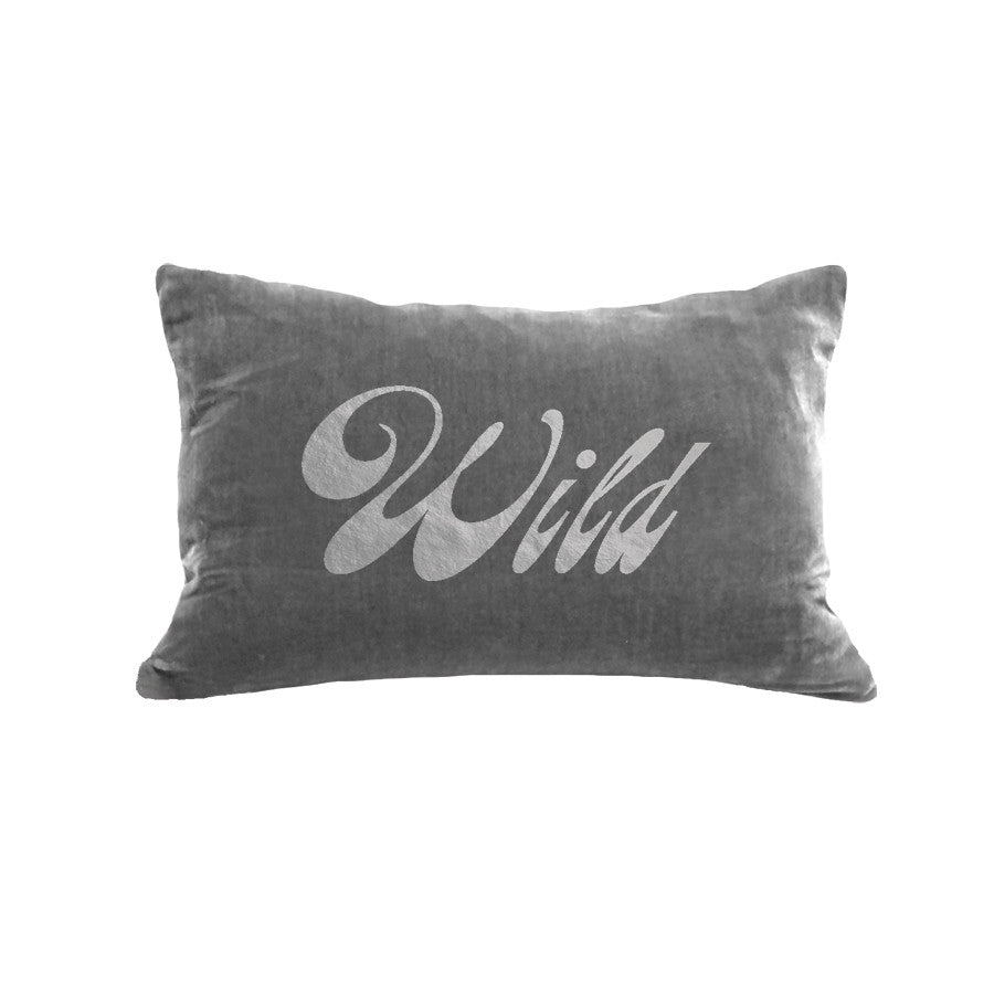 Wild Pillow - platinum / gunmetal foil
