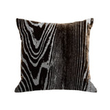 Woodgrain Pillow - black / gunmetal foil / 18x18 - chocolate / gold foil / 18x18