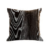 Woodgrain Pillow - black / gunmetal foil / 18x18 - chocolate / gold foil / 18x18