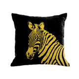 Zebra Pillow - black / gold foil