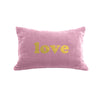 BOLD love  Pillow - antique pink / gold foil